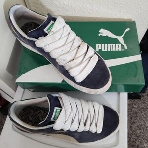 Dark Blue Puma Suedes